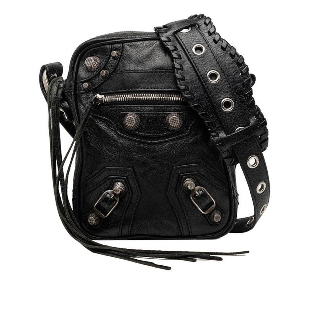 Balenciaga Le Cagole Shoulder Bag Black Leather